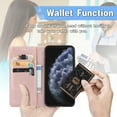 thumbnail image 3 of Wallet Case for Motorola Moto G 5G (2024), Glitter PU Leather Magnetic Closure Handbag Embossed Case Kickstand Card Holder Slots with Wrist Strap TPU Shockproof Flip Cover RFID Blocking, Rosegold, 3 of 10
