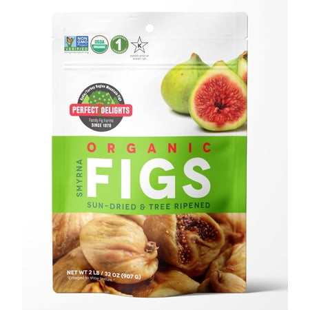 Perfect Delights Organic Sun-Dried Turkish Figs, Vegan Healthy Fruit Snack for Kids and Adults Single Pack (32 oz)