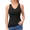black, variant on Womens Fashion V Neck Cami Tank Tops Built in Bras Summer Scallop Trim Basic Undershirt Camisole Top with Adjustable Shoulder Strap