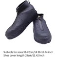 thumbnail image 3 of Huggegwe Couvre-Chaussures en Silicone Antidérapants Légers avec Protection à Fermeture Éclair pour Randonnée en Zone Humide Pêche Voyage U2537-18389, 3 of 7