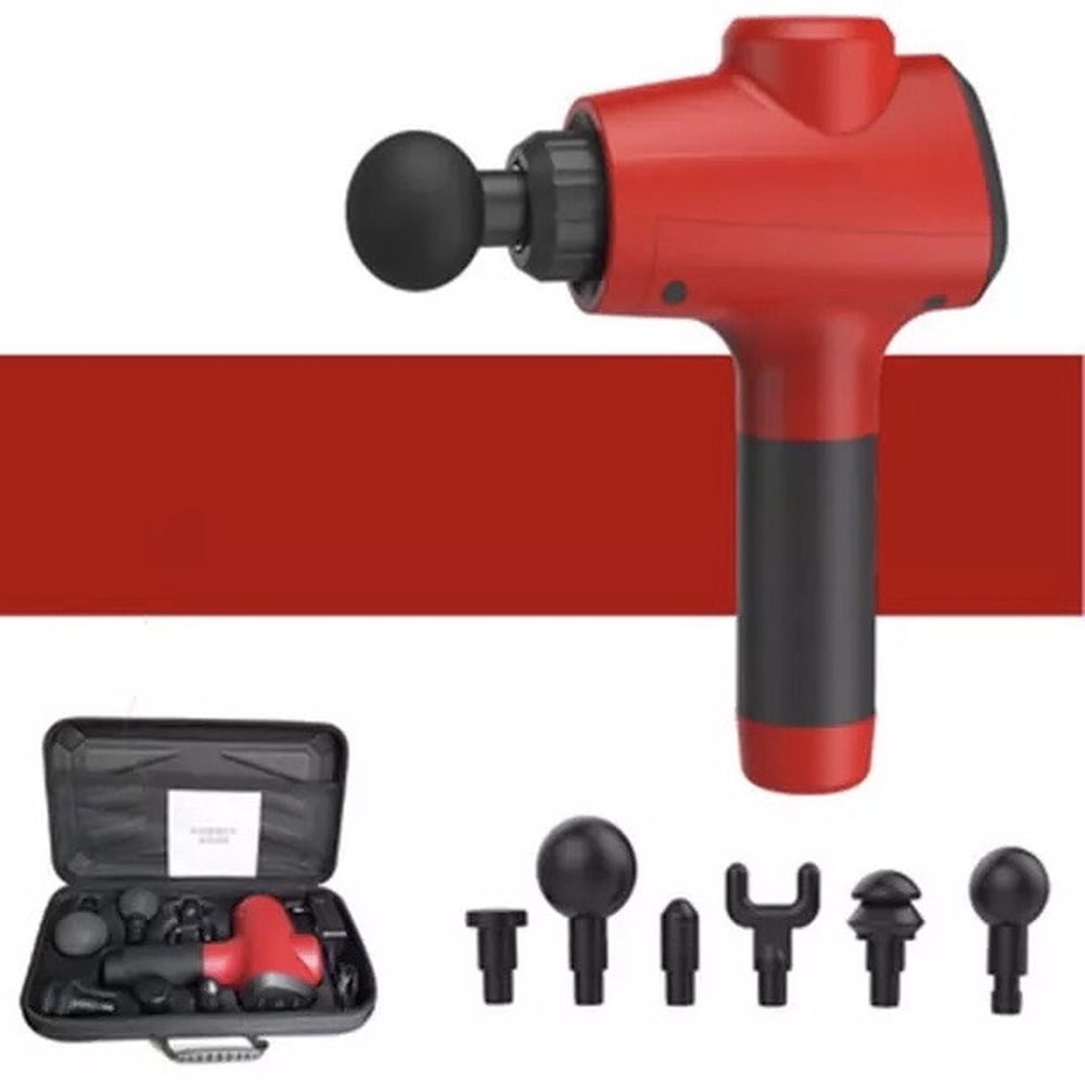 Percussion Deep Tissue Therapeutic Body Massager 6 Replaceable Heads