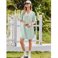 thumbnail image 5 of Ekouaer Nightgowns for Women Bamboo Viscose Nightgown Short Sleeve Sleep Shirts V Neck Nightshirt Soft Sleepwear, 5 of 6