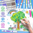 thumbnail image 4 of Rotuladores lavables Ellinjan, 256 unidades, a granel, 16 colores, para niños, 4 of 7