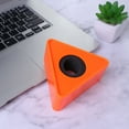 thumbnail image 2 of MasteelfCA 2Pcs Portable ABS Injection Molding Triangle Shaped Interview Mic Microphone Logo Flag Station Logo(Orange), 2 of 7