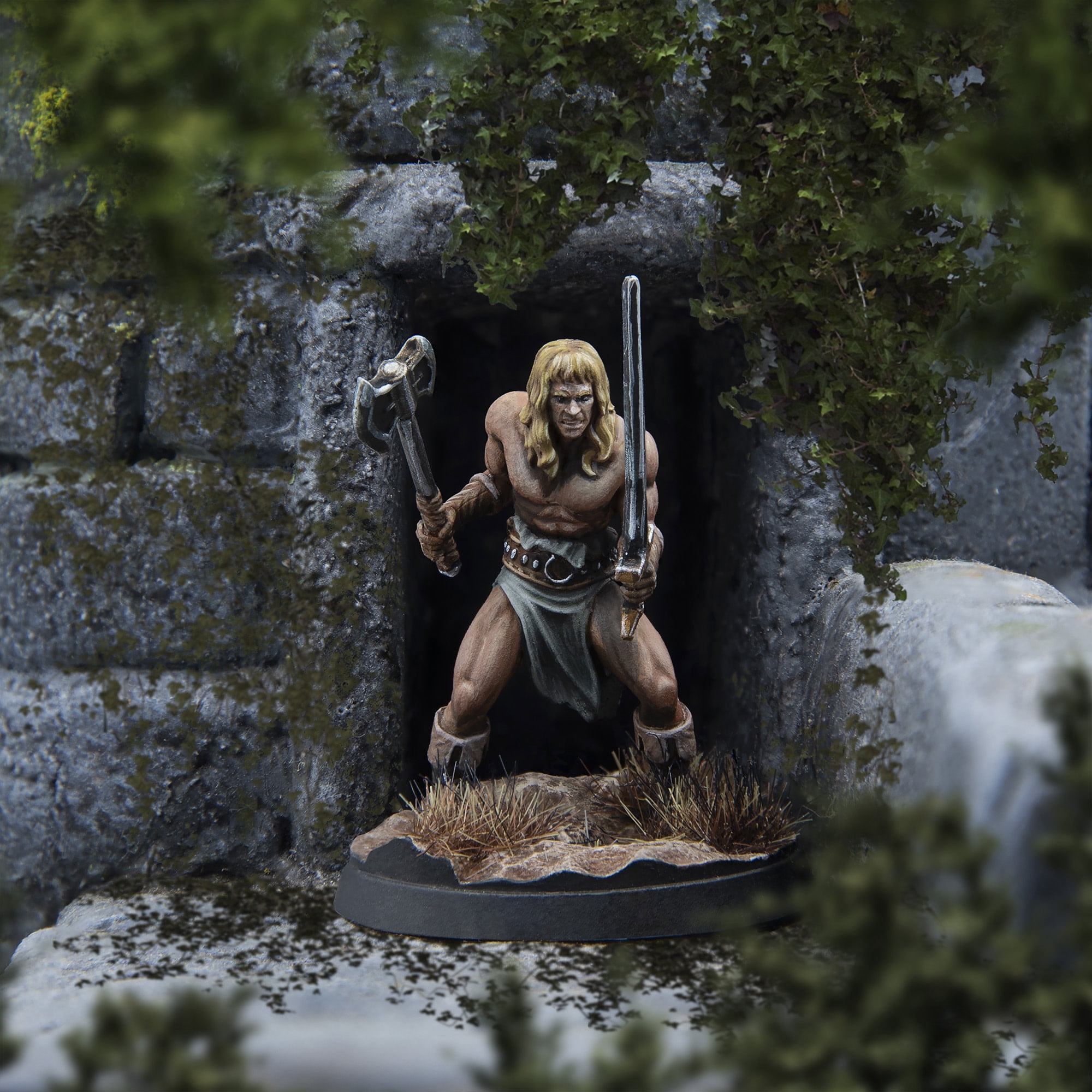 Fallout: Wasteland Warfare - Unaligned: Grognak - Resin Figure & Base, Unpainted & Unassembled, Commonwealth Wave, Licensed Tabletop Skirmish Wargame
