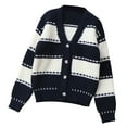 thumbnail image 2 of AUNVITO Girls & Boys Cardigan Warm Knit Cotton Cozy Casual Long Sleeve Sweater 4-14Y Fashionable Versatile Outerwear with Soft Texture Lightweight for Daily Wear, 2 of 9