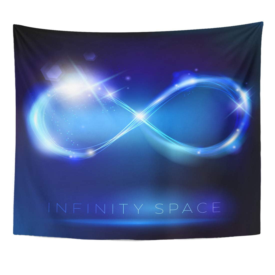 Zealgned Fiction Glow Blue Light Infinity Symbol Energy Dark Effect Space Text Wall Art Hanging Tapestry Home Decor For Living Room Bedroom Dorm 60x80 Inch Walmart Com Walmart Com