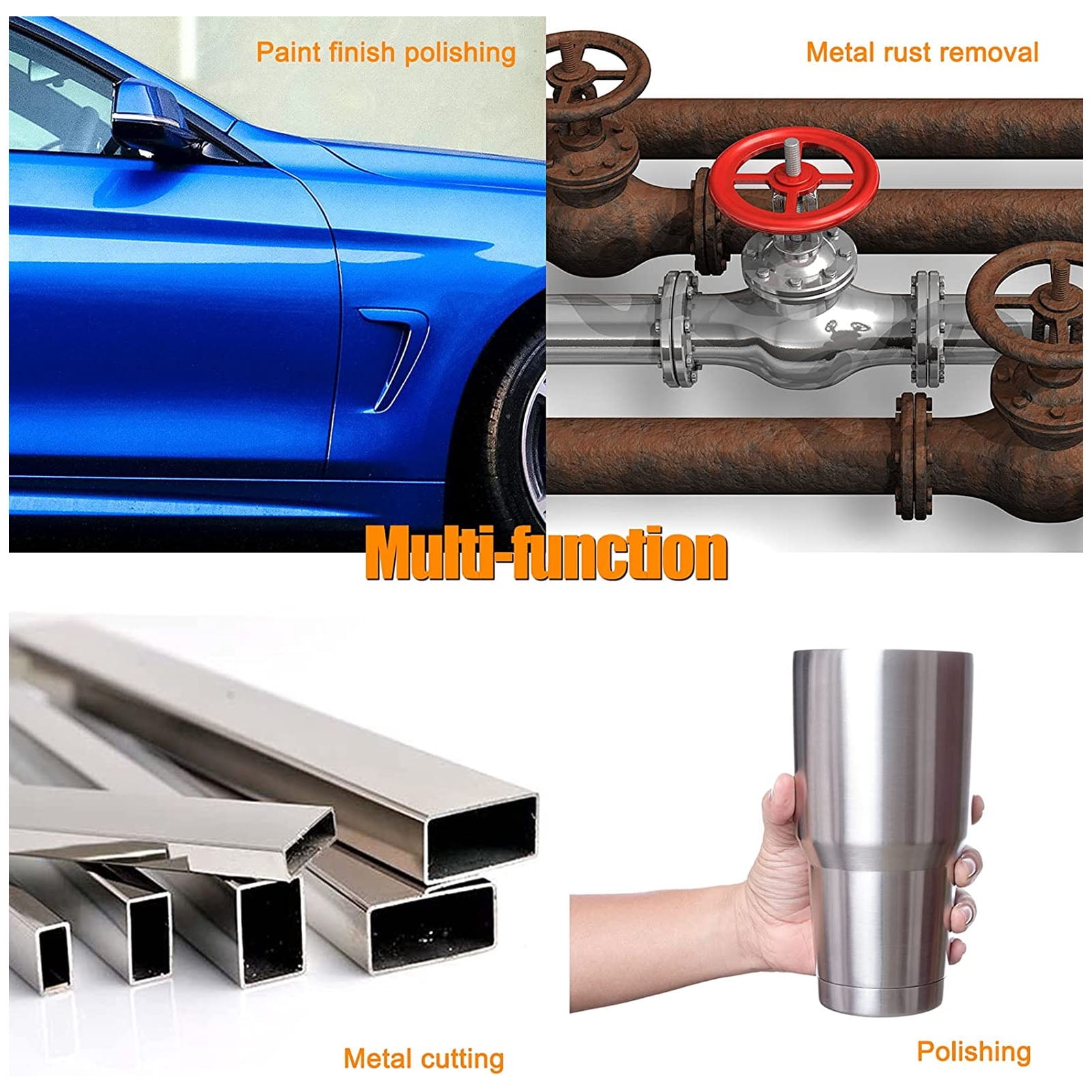 Riousery 2-Inch Air Angle Grinder Tool, Pneumatic Polisher and Grinding Machine for Metalworking, Deburring, Chamfering, and Polishing, Cordless Compact Design, 15000 RPM (2 Inches / 5.08 cm)