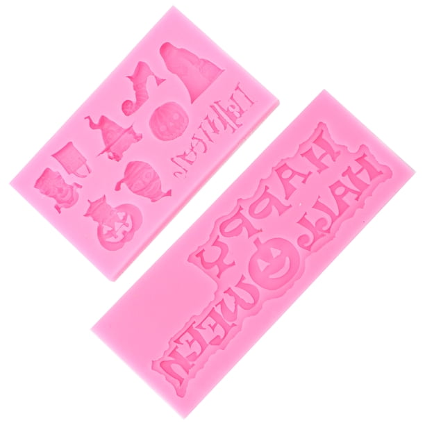 Molde de silicona para Halloween, 2 piezas de moldes de silicona para Halloween, suministros para hacer dulces, moldes para pasteles de Halloween, características líderes en su clase