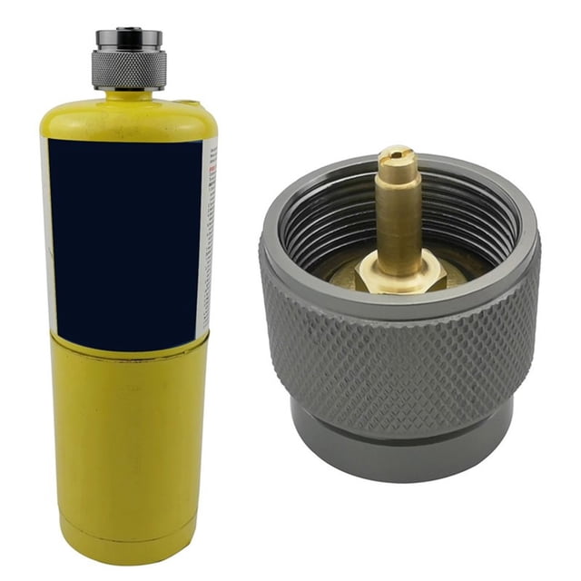 Cqxid Robinets à Moins de 5 $ Ressort Parc Réchaud de Camping Forme Cylindrique Adaptateur Petit Réservoir Entrée Sortie Tête de Conversion de Réservoir de Propane Connecteur de Réchaud de Randonnée