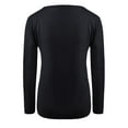 thumbnail image 5 of KIHOUT Women Solid Hollow Out Long Sleeve Breathable Shirt Tops, 5 of 5