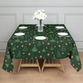 thumbnail image 3 of Dark Green Christmas Tree and Star Pattern Square Tablecloth,Waterproof Square Table Cover,Wipeable Spillproof Washable Table Cover for Home Kitchen Party Decor 52"x52"(132x132cm), 3 of 6