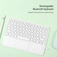 thumbnail image 4 of SDJMa Bluetooth Keyboard - Round Cap Keyboard Portable Mini BT Wireless Keyboard with Touchpad, Ultra-Slim Rechargeable Wireless Keyboard Android Windows PC Tablet, 4 of 7