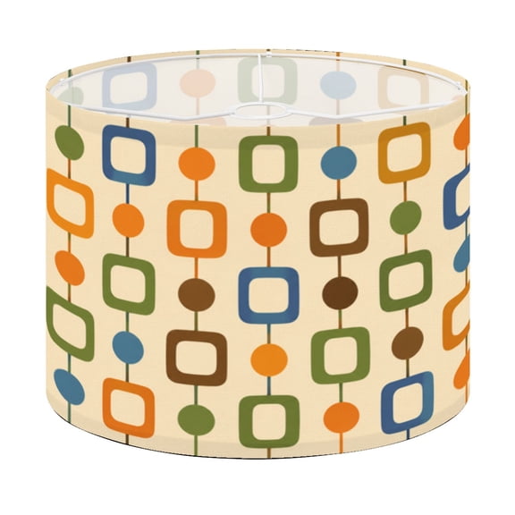 Drum Lamp Shade mid century style seamless Lampshade for Table Lamps Floor Lamps Pendant Light 13"x13"x10" Replacement Linen Large Lamp Shade Easy Assembly