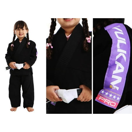 Vulkan PRO Light KIDS Jiu-Jitsu GI Black with Lilac
