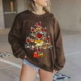 thumbnail image 2 of Patlollav Womens Long Sleeve Christmas Print Tops Blouse Sweatshirts Coffee XL, 2 of 6