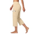 thumbnail image 5 of Women's Yoga Pants Workout Leggings Flare Casual Lounge Pants with Pockets High Waist and Tummy Control, S, 5 of 6