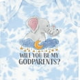 thumbnail image 4 of Inktastic Will You Be My Godparents? Cute Elephants Moon and Stars Boys or Girls Baby Bodysuit, 4 of 5