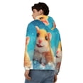 thumbnail image 4 of Kdxio Cloud Cute Hamster Print Men Hoodies Casual Hoodies for Men with Zip Pockets Full Zip Long Sleeve Sweatshirt Sports Hooded Jacket-3X-Large, 4 of 5