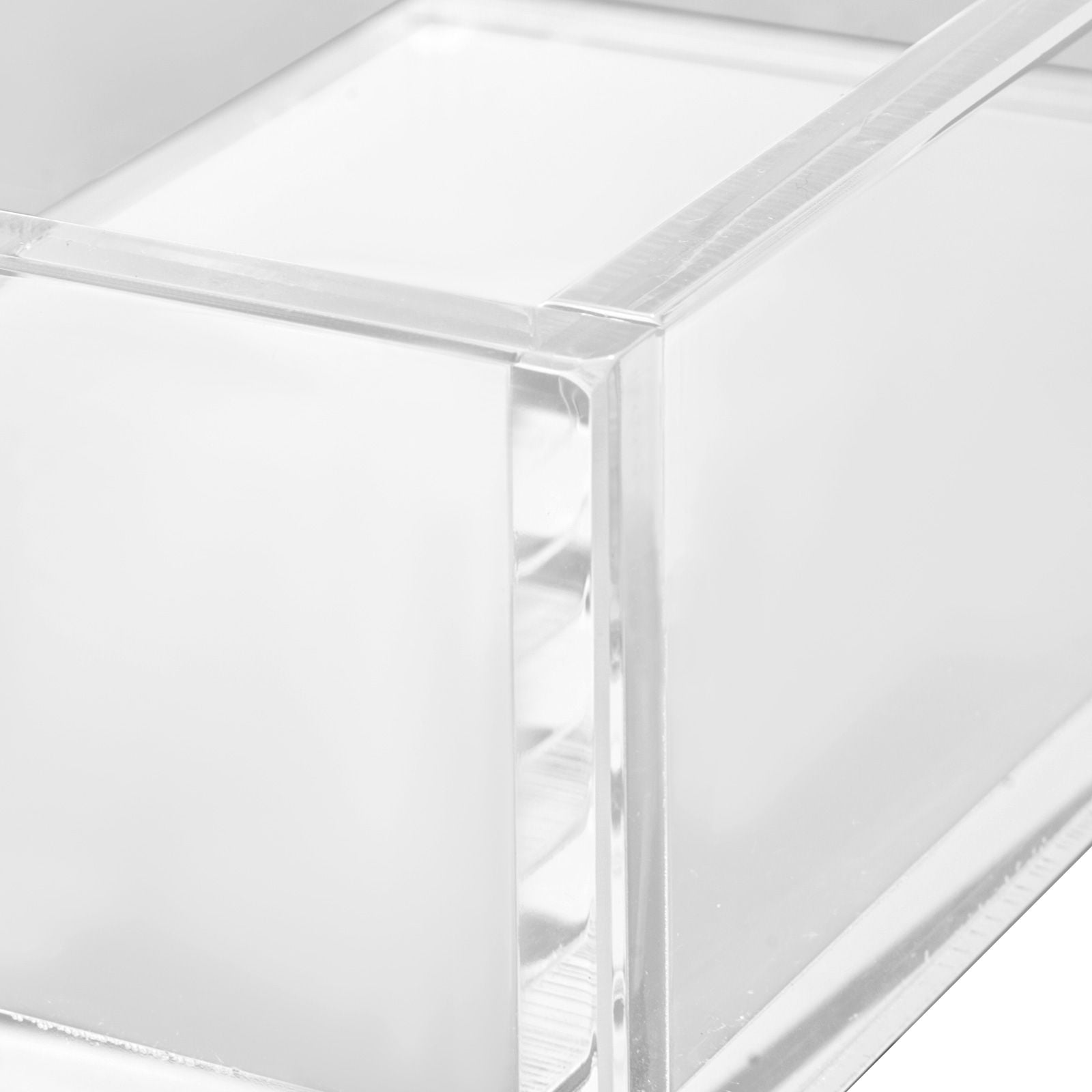 Acrylic Napkin Holder, 0.37 Inch Thickened Clear Acrylic, Large U-Shaped Side Opening, Smooth Rounded Corners, 9.1x5.5x2.6 Inch, Versatile for Bathroom and Restaurant