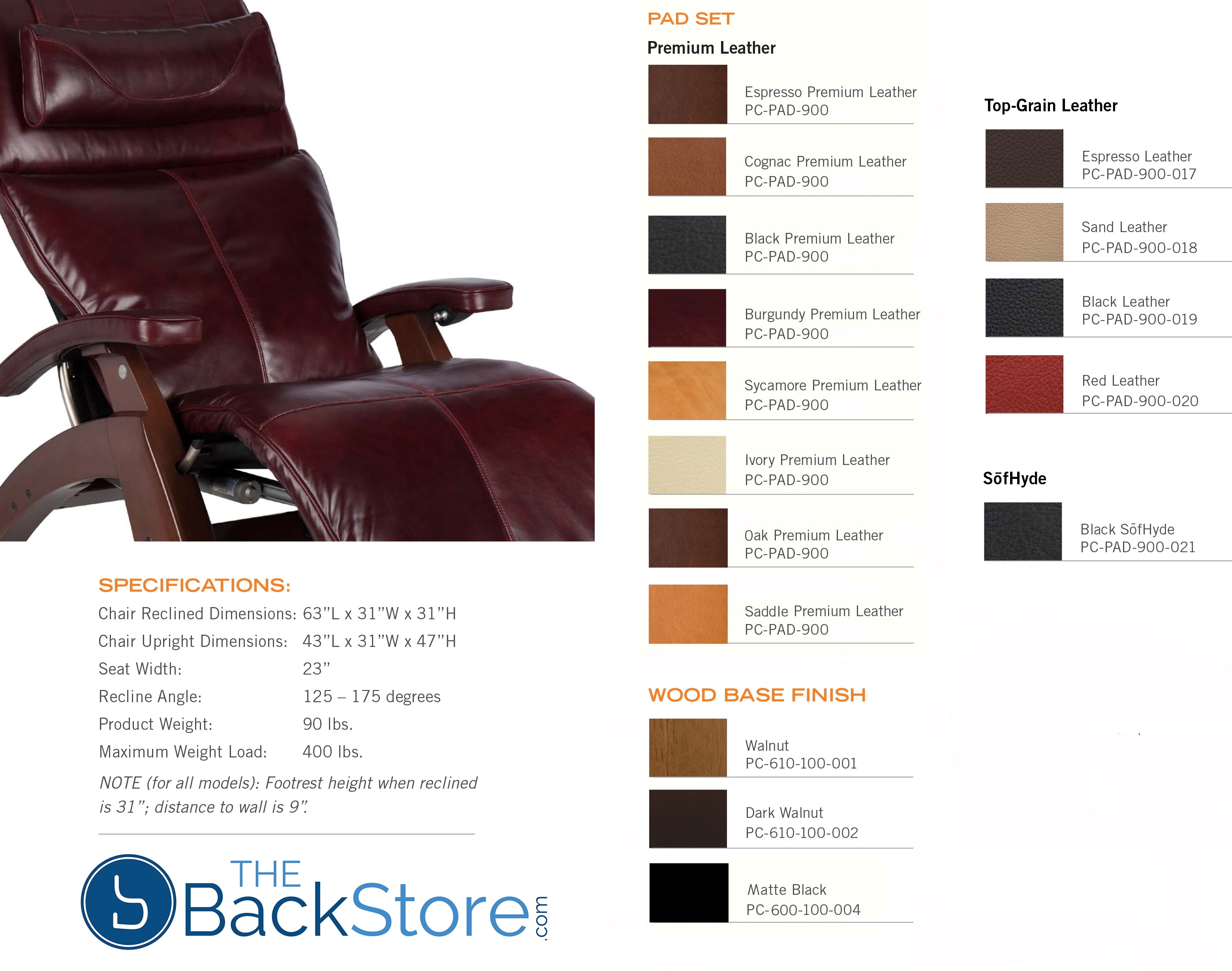 Human Touch PC-610 Omni-Motion Zero-Gravity Recliner with Memory Foam PLUS Kit, Espresso Leather