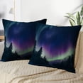 thumbnail image 3 of LALILO Throw Pillow Covers Colorful Polar Arctic Northern Lights Cushion Cover 18" x 18", 2 Pack, 3 of 6