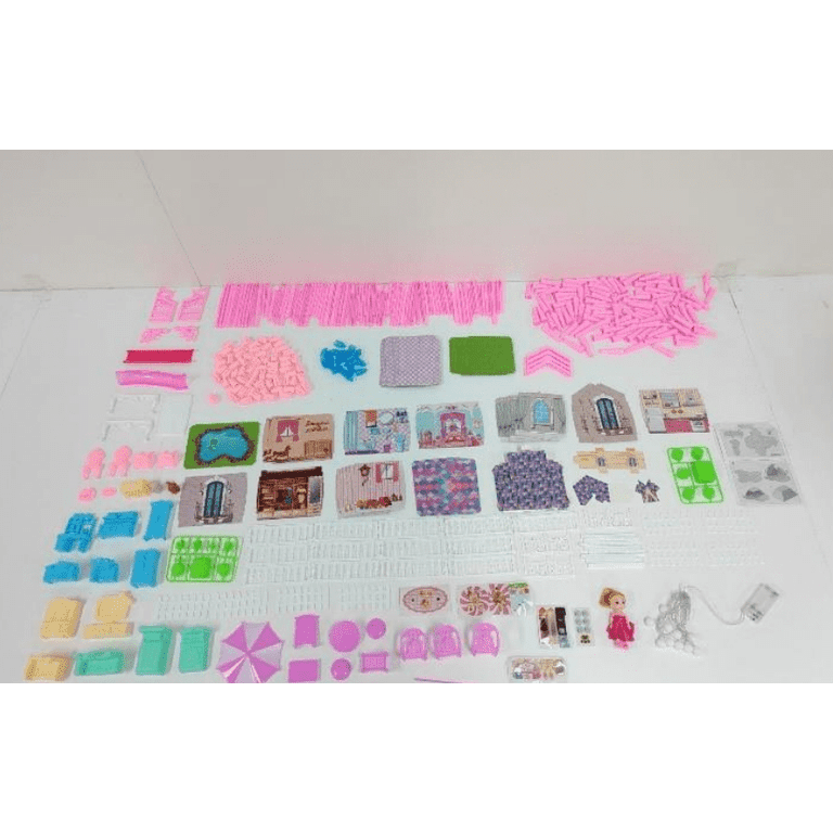 JoyStone Doll House for Girls, 5-Story 19 Rooms Playset, LED