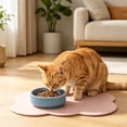 thumbnail image 6 of Leodye 1PCS Rectangular Silicone Pet Feeding Mat, Anti-spill Anti-slip Slow Feeder Placemat fors s, Easy to Wipe Clean -17.32x10.63x0.39in, 6 of 6