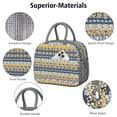 thumbnail image 4 of Lunch Bag Lunch Box for Women Reusable Insulated Lunch Cooler Bags,Large Capacity for Work Travel Picnic,Water-Resistant Colorful Floral Lunch Tote Bag Gifts for Woman Mom Grey, 4 of 6