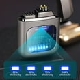 thumbnail image 5 of Electronic Lighter, USB Fast Charging, LED Power Display, Windproof, Cool Flashing Light, Alloy Body, Transparent Chip Structure, Reusable Lighter, 5 of 6