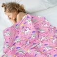 thumbnail image 2 of Unicorn Blanket, Pink Unicorn Blankets for Girls, Unicorn Blanket for Girls Bedroom 40x50 Inches, Unicorn Gifts for Girls, Animal Pink Unicorns Throw Blanket, Unicorn Room Decor, 2 of 6