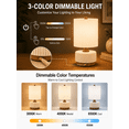 thumbnail image 3 of Better Homes & Gardens Nora 9.5" Mid Century Ceramic Portable Lamp White,Rechargeable Touch Table Lamp,5V 2A Faster Charging, 3 of 9