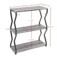 thumbnail image 5 of Danya B. Rustic Brown Industrial Zigzag Black Iron Floating 3-Tier Wall Shelf, 5 of 6