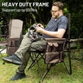 thumbnail image 3 of Timber Ridge Oversized Outdoor Folding Camping Chair, Heavy Duty High Back Chair with Cooler Bag, Cup Holder, Storage Pocket, Hard Armrest, Support 500 lbs, Sandy, 3 of 8