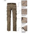 thumbnail image 3 of Matchstick Women Cargo Pants Casual Solid Trousers with Pockets, 3 of 5