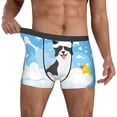 thumbnail image 2 of Kdxio Men's Boxer Briefs with Collie in Bathtub Print - Comfortable and Breathable Underwear for Everyday Wear, 2 of 7