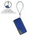 thumbnail image 4 of Dteck Wallet Phone Case for Samsung Galaxy S21 FE,Shockproof Luxury PU Leather Flip Back Card Slots Kickstand Slim Cover with Detachable Adjustable Lanyard.For Samsung Galaxy S21 FE,Blue, 4 of 6
