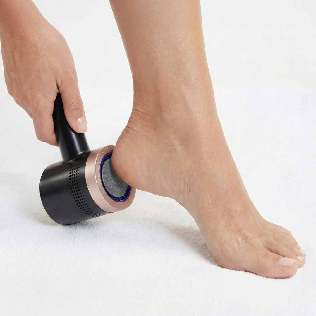 Fancii Cali Electric Foot File Callus Remover, Rechargeable with Built-in Vacuum – Mess-Free, Painless, Pedicure Tool for Smooth Feet  (Black)