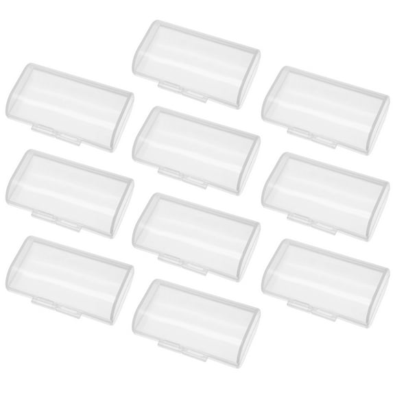 10 Pcs Battery Storage Case Storage Transparent 2 x AA Batteries Capacity