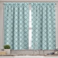 thumbnail image 2 of Ambesonne Blue Valance & Curtain, Simple Repeating Geometric Art, 55"x30", Dark Reseda Green, 2 of 7