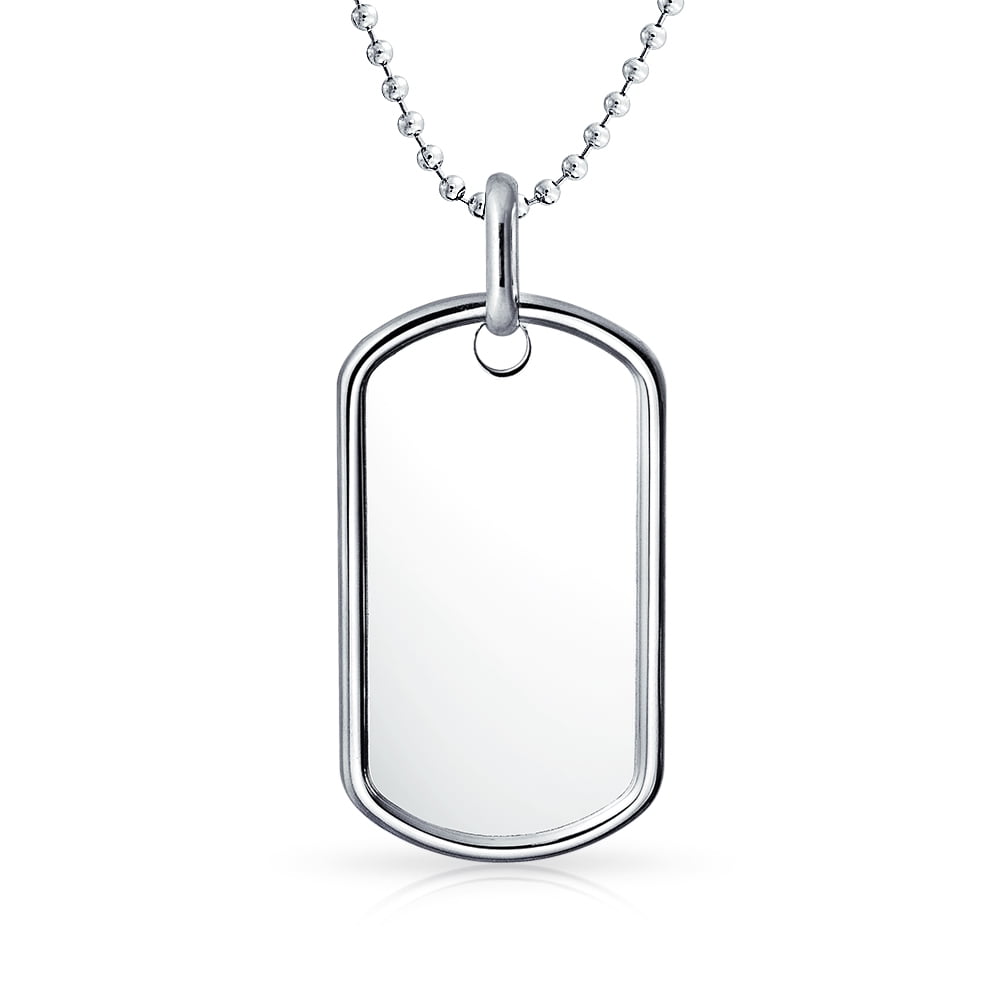 Mens Pendant Army Military Dog Tag 
