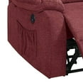 thumbnail image 4 of 39 Inch Fabric Power Recliner with USB Port Red - Saltoro Sherpi, 4 of 5