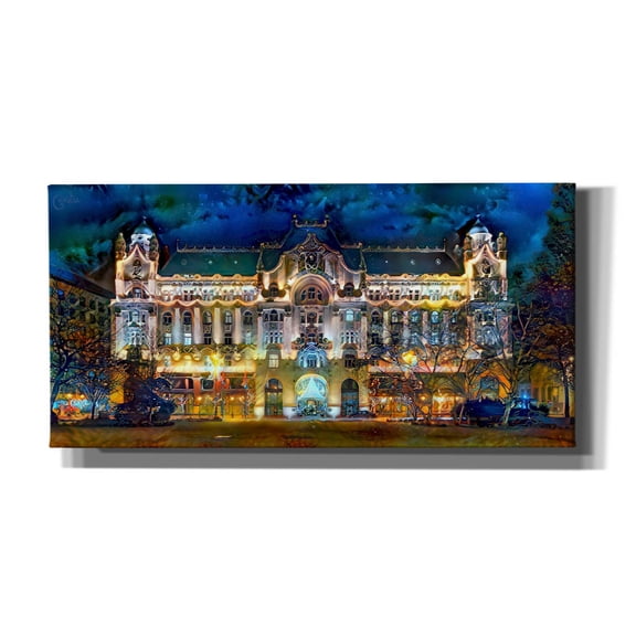 Epic Graffiti 'Hungary Budapest Gresham Palace' by Pedro Gavidia, Canvas Wall Art, 60"x30"