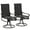 Black, variant on Outsunny Patio Swivel Chairs w/ Mesh Fabric Seat Rocking Chairs, Brown
