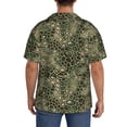 thumbnail image 3 of Balery Green Snake Skin Camisa Casual de Manga Corta con Botones para Hombre, Texturizada, Estilo Cubano, para Playa, Verano-4X-Large, 3 of 5