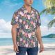 thumbnail image 3 of Balery Pigs 1 Camisas hawaianas de manga corta para hombre, camisas playeras de corte holgado, camisas de vacaciones con botones,3X-Large, 3 of 7