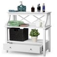 thumbnail image 3 of Gymax 3 Tier Storage Rack End table Side Table Multipurpose Rack White, 3 of 10