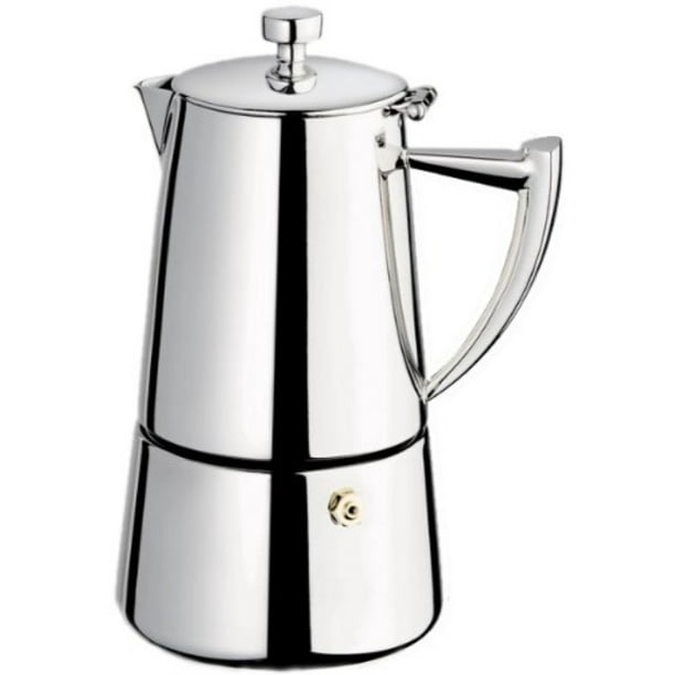 cuisinox roma 10-cup stainless steel stovetop moka espresso maker ...