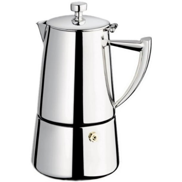 cuisinox roma 10cup stainless steel stovetop moka espresso maker