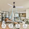 thumbnail image 5 of Matthews Fan Company AK-TB-MWH-42 Alessandra 42” Textured Bronze Ceiling Fan with 3 Matte White Blades, Remote Control, Indoor/Outdoor Wet Rated, 5 of 6
